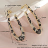Wholesale Women's Exaggerated Geometric Copper Earrings With Snake Leopard Python Patterns Twocolor Electroplating