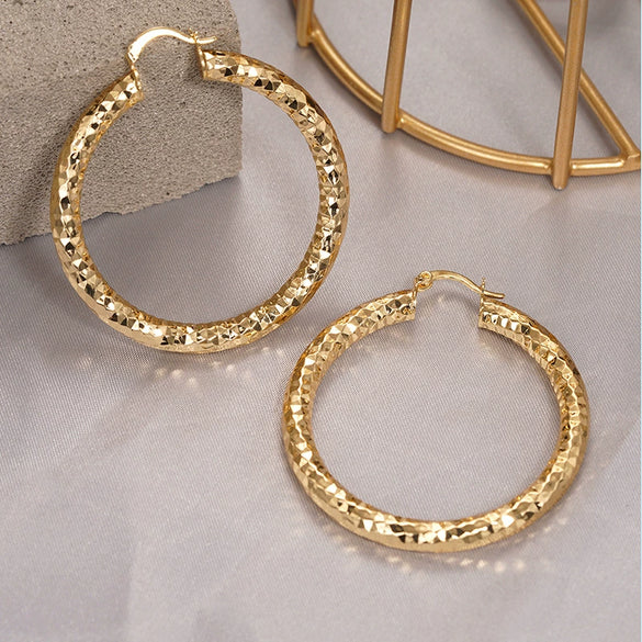 Wholesale Women's Exaggerated Geometric Copper Electroplated Earrings Jewelry