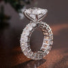 Wholesale Women's Exaggerated Geometric Copper Ring With Zirconia For Fashion Accessory