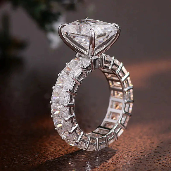 Wholesale Women's Exaggerated Geometric Copper Ring With Zirconia For Fashion Accessory