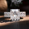 Wholesale Women's Exaggerated Geometric Copper Ring With Zirconia For Fashion Accessory