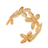 Wholesale Women's Exaggerated Geometric Floral Open Alloy Bracelet With Electroplating