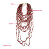 Wholesale Women's Exaggerated Geometric Handwoven Multilayer Beaded Necklace