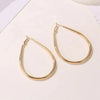 Wholesale Women's Exaggerated Geometric Metal Circle Earrings With Electroplating Design