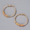 Wholesale Women's Exaggerated Geometric Metal Circle Earrings With Electroplating Design