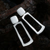 Wholesale Women's Exaggerated Geometric Metal Earrings With A Bold Fashion Statement Style