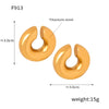 Wholesale Women's Exaggerated Geometric 316L Stainless Steel Gold Plated Ushaped Strip Enamel Oil Drop Earrings Jewelry