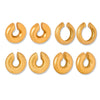 Wholesale Women's Exaggerated Geometric 316L Stainless Steel Gold Plated Ushaped Strip Enamel Oil Drop Earrings Jewelry