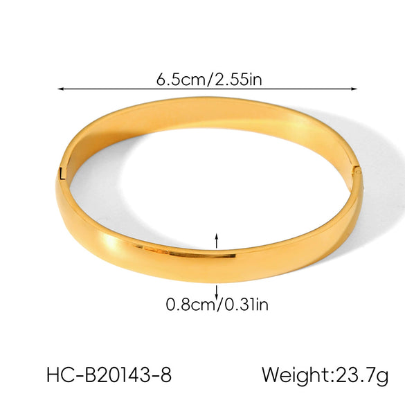 Wholesale Women's Exaggerated Gold Electroplated Stainless Steel Open Bracelet Jewelry