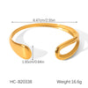 Wholesale Women's Exaggerated Gold Electroplated Stainless Steel Open Bracelet Jewelry