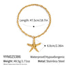 Wholesale Women's Exaggerated Minimalist Ins Style Hammered Star Pendant Necklace With Heavy Chain 18K Real Gold Plated Stainless Steel