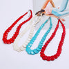 Wholesale Women's Exaggerated Retro Bohemian Turquoise Snake Bone Chain Necklace With Geometric Design