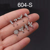Wholesale Women's Exotic Geometric Metal Electroplated Totem Puncture Earrings
