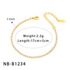 Wholesale Women's Exquisite Light Luxury Highend Electroplated Stainless Steel And 18K Heart Shape And Geometric Bracelet With Inlaid Zircon Design