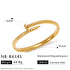 Wholesale Women's Exquisite Light Luxury Highend Electroplated Stainless Steel And 18K Heart Shape And Geometric Bracelet With Inlaid Zircon Design