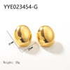 Wholesale Women's Exquisite Stainless Steel Earrings With Geometric Design 18K Gold Plated By Vacuum Real Gold Electroplating In Pvd Furnace