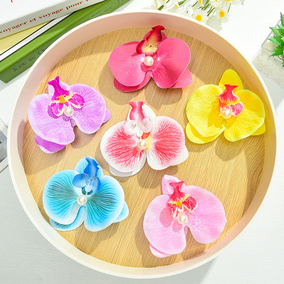 Wholesale Women's Fabric Handmade Sweet Plants Flowers Hairpin Duckbill Clip Hair Accessories