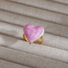 Wholesale Women's Fairy Style Electroplated Titanium Steel Heart And Flower Ring