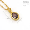 Wholesale Women's Fairy Style Geometric Gold Plated 316 Stainless Steel Birthstone Necklaces With Hammer Cross Chain