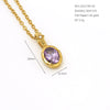Wholesale Women's Fairy Style Geometric Gold Plated 316 Stainless Steel Birthstone Necklaces With Hammer Cross Chain