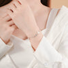 Wholesale Women's Fairy Style Inlaid Shell Flower Insect Star Sterling Silver Bracelet