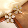 Wholesale Women's Fairy Style Oil Dripping Flower Stainless Steel Earrings
