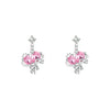 Wholesale Women's Fairy Style S925 Sterling Silver Inlaid Zircon Bow Pendant Cross Chain Necklace