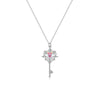 Wholesale Women's Fashion Allmatch Heartshaped Geometric Inlaid Zircon 925 Sterling Silver Necklace With Cross Chain