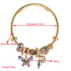 Wholesale Women's Fashion Alloy Butterfly And Insect Pattern Diamond Bracelet Jewelry
