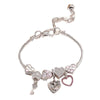 Wholesale Women's Fashion Alloy Electroplated Heart Pendant Bracelet