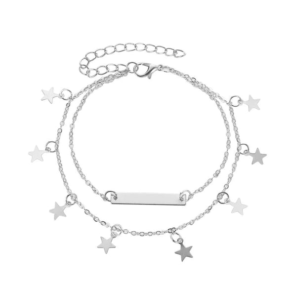 Wholesale Women's Fashion Alloy Star Anklet Foot Jewelry Trend