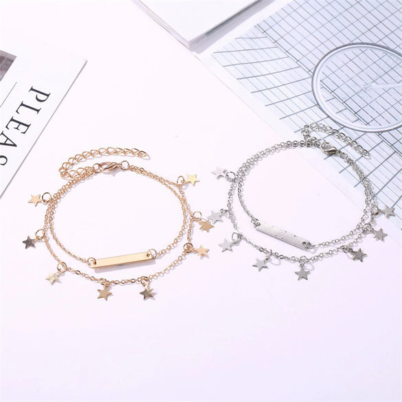 Wholesale Women's Fashion Alloy Star Anklet Foot Jewelry Trend