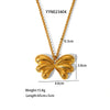 Wholesale Women's Fashion Clavicle Chain With Butterfly Pendant Titanium Steel And Stainless Steel Geometric And Animal Pattern Pvd Furnace Real Gold Electroplating