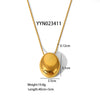 Wholesale Women's Fashion Clavicle Chain With Butterfly Pendant Titanium Steel And Stainless Steel Geometric And Animal Pattern Pvd Furnace Real Gold Electroplating