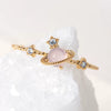 Wholesale Women's Fashion Creative Geometric Brass Planet Ring With Micro Inlaid Zircon