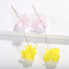 Wholesale Women's Fashion Creative Handmade Plastic And Resin Petal Heart Flower Earrings