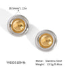 Wholesale Women's Fashion Disc Earrings Stainless Steel Geometric Design Pvd Furnace Vacuum Real Gold Plated