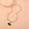 Wholesale Women's Fashion Double Stack Wearing Necklace With Geometric Pattern Made Of Alloy And Electroplated