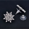 Wholesale Women's Fashion Earrings Alloy Rhinestone Snowflake Design Electroplated Geometric