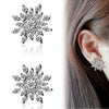 Wholesale Women's Fashion Earrings Alloy Rhinestone Snowflake Design Electroplated Geometric