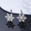 Wholesale Women's Fashion Earrings Alloy Rhinestone Snowflake Design Electroplated Geometric