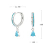 Wholesale Women's Fashion Earrings S925 Sterling Silver Fanshaped Drop Style With Brushed French Ear Buckle