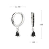 Wholesale Women's Fashion Earrings S925 Sterling Silver Fanshaped Drop Style With Brushed French Ear Buckle