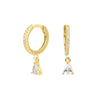 Wholesale Women's Fashion Earrings S925 Sterling Silver Fanshaped Drop Style With Brushed French Ear Buckle