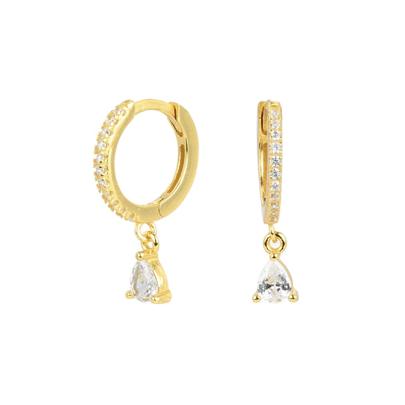 Wholesale Women's Fashion Earrings S925 Sterling Silver Fanshaped Drop Style With Brushed French Ear Buckle