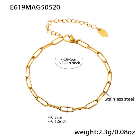 Wholesale Women's Fashion Electroplated Stainless Steel Geometric Ferris Wheel Enamel Glaze Bracelet Luxury Jewelry