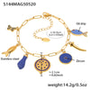 Wholesale Women's Fashion Electroplated Stainless Steel Geometric Ferris Wheel Enamel Glaze Bracelet Luxury Jewelry