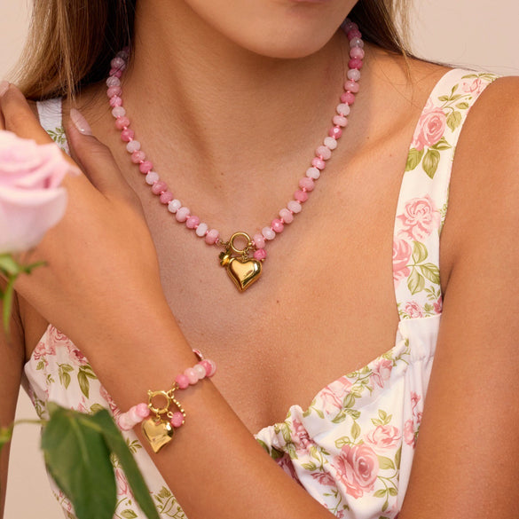 Wholesale Women's Fashion Elegant Geometric Stainless Steel 18K Gold Plated Necklace And Bracelet