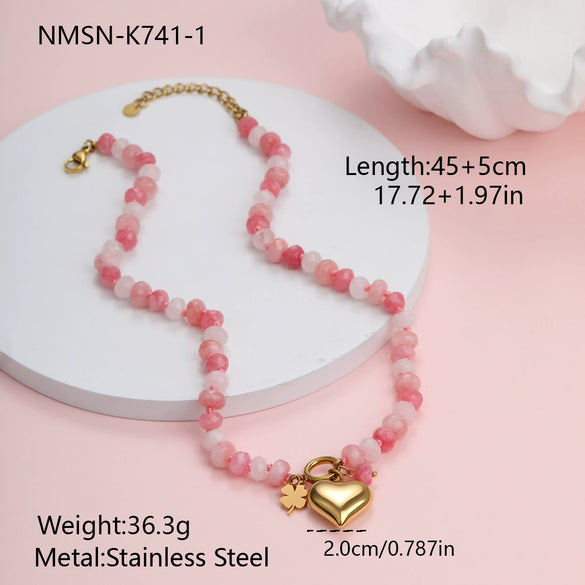Wholesale Women's Fashion Elegant Geometric Stainless Steel 18K Gold Plated Necklace And Bracelet
