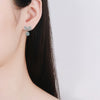 Wholesale Women's Fashion Elegant Moissanite 925 Sterling Silver Bow Tie Earrings With Diamond Design